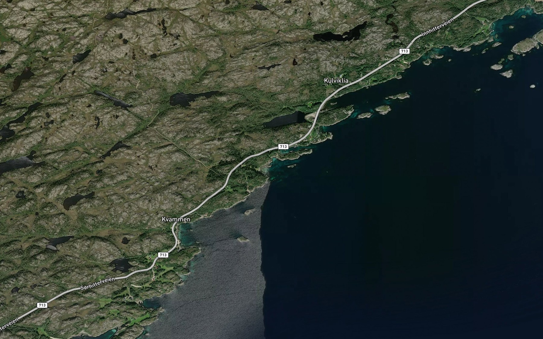 Satellite map of the Nordkvambukta