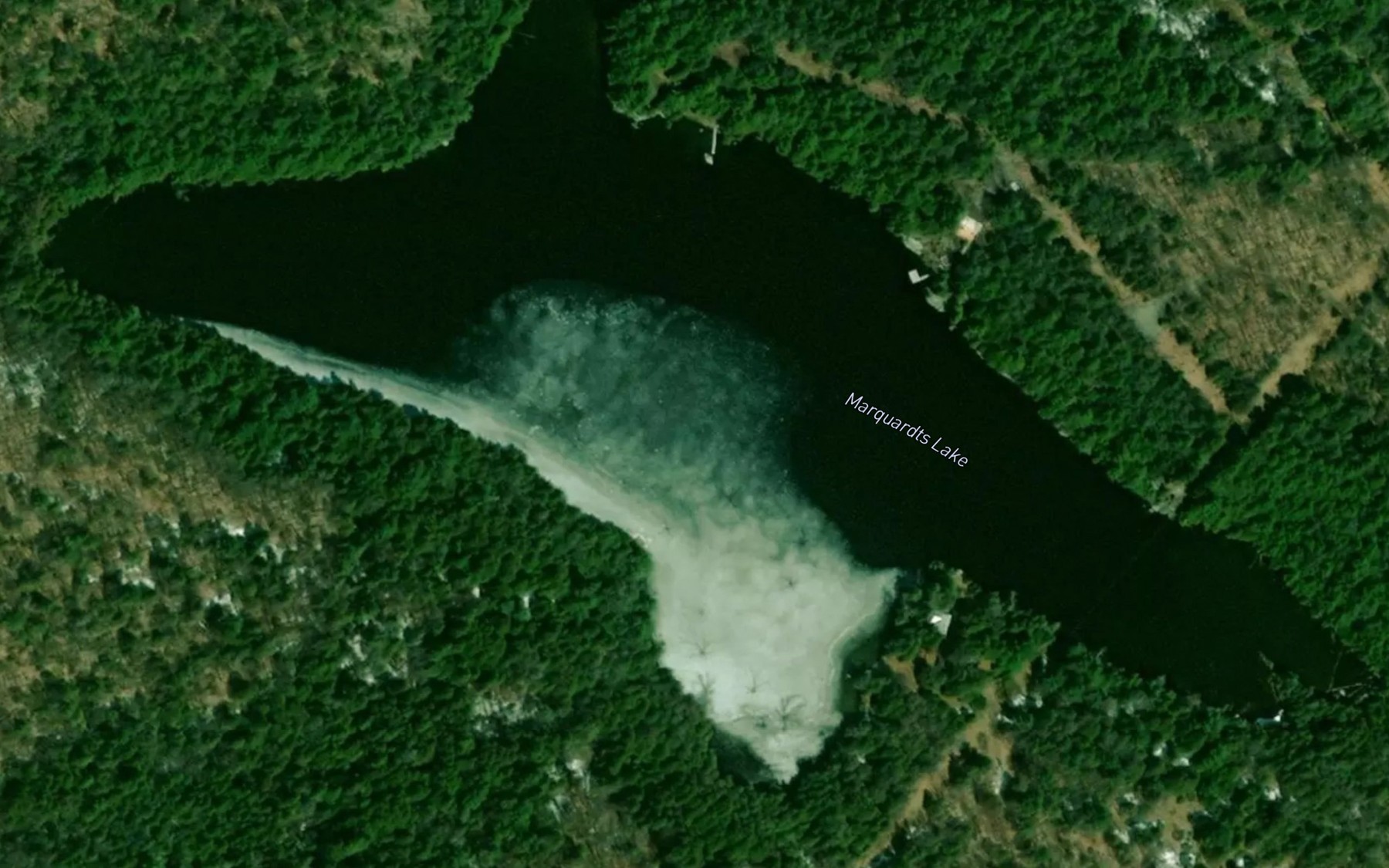 Satellite map of the Marquardts Lake