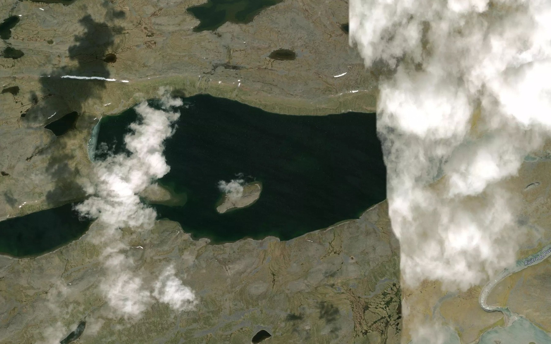 Satellite map of the Lac Nituk