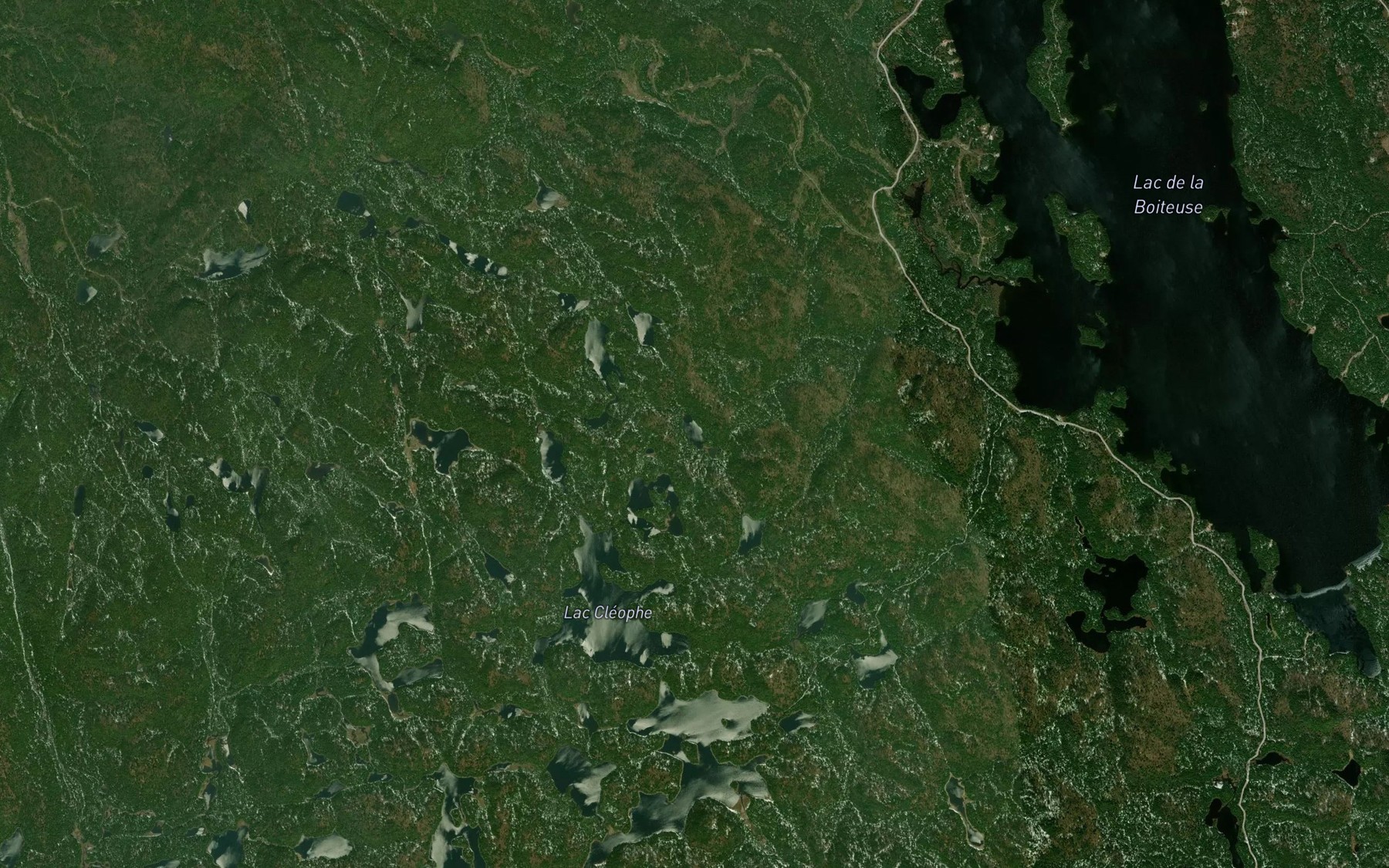 Satellite map of the Lac Antoine