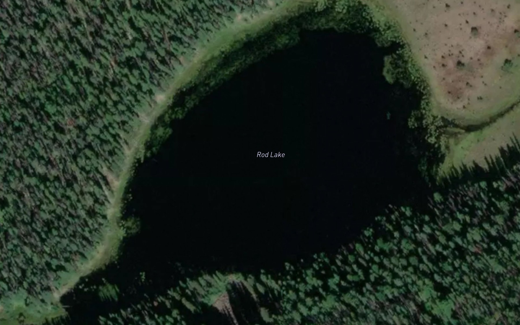 Satellite map of the Rod Lake