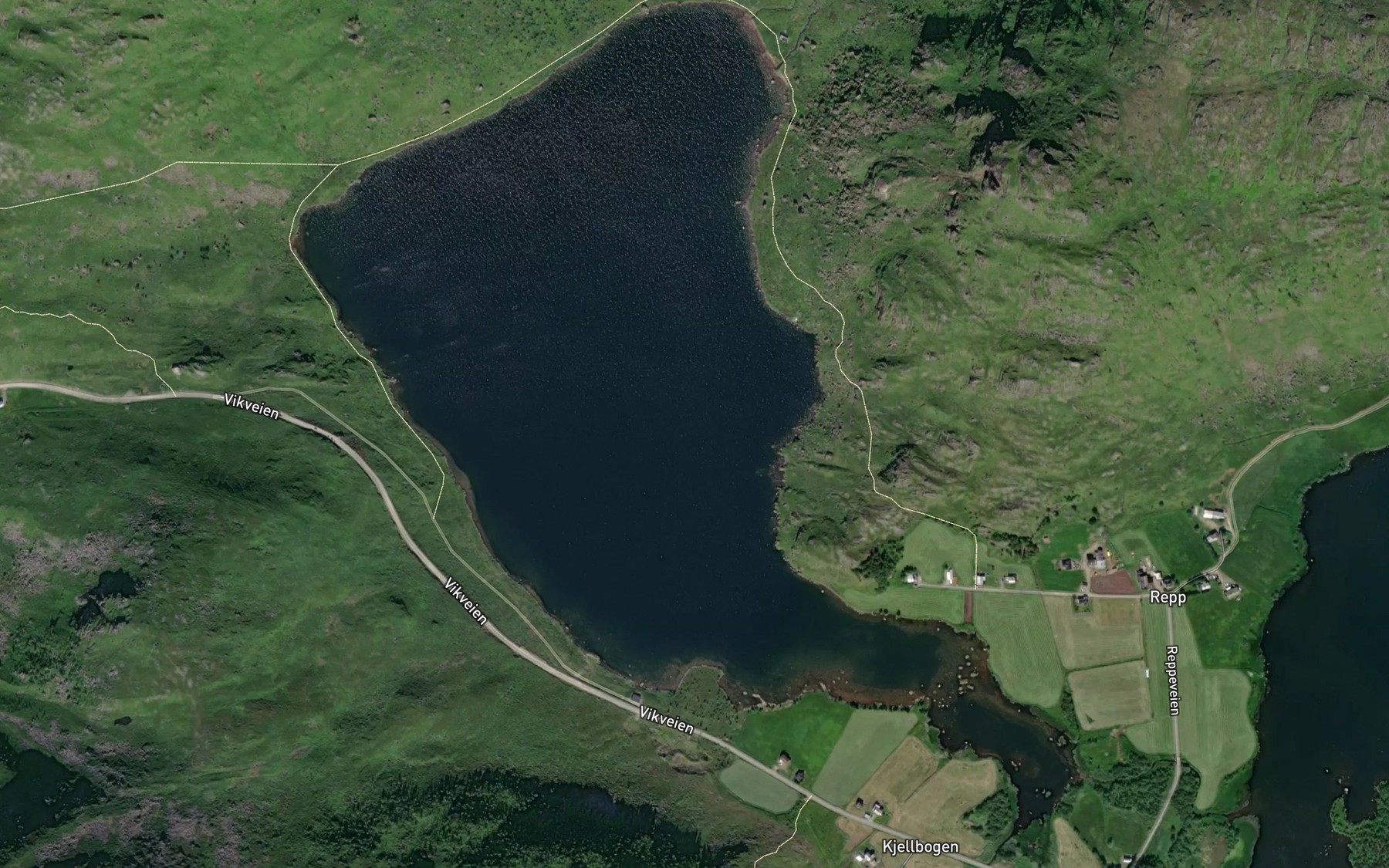 Satellite map of the Vikvatnet