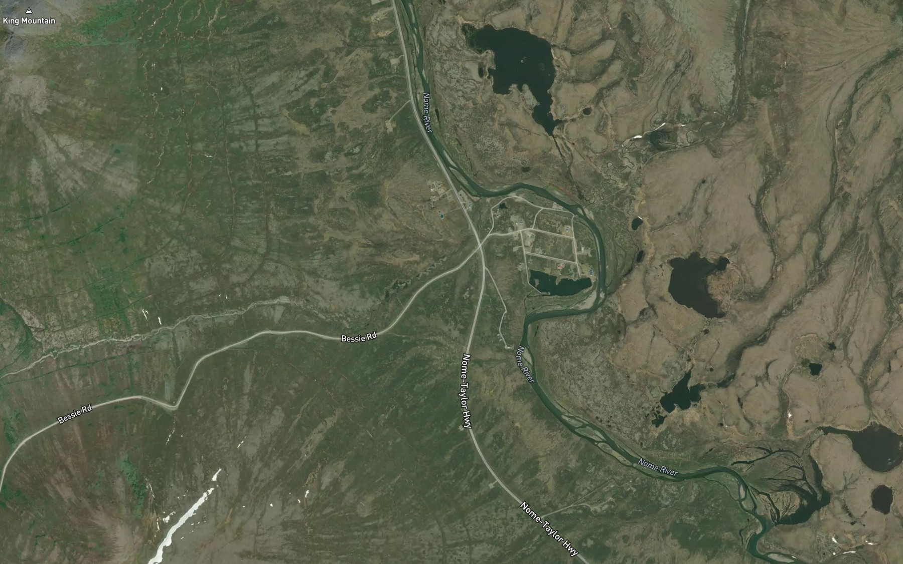 Satellite map of the Little Dexter Creek