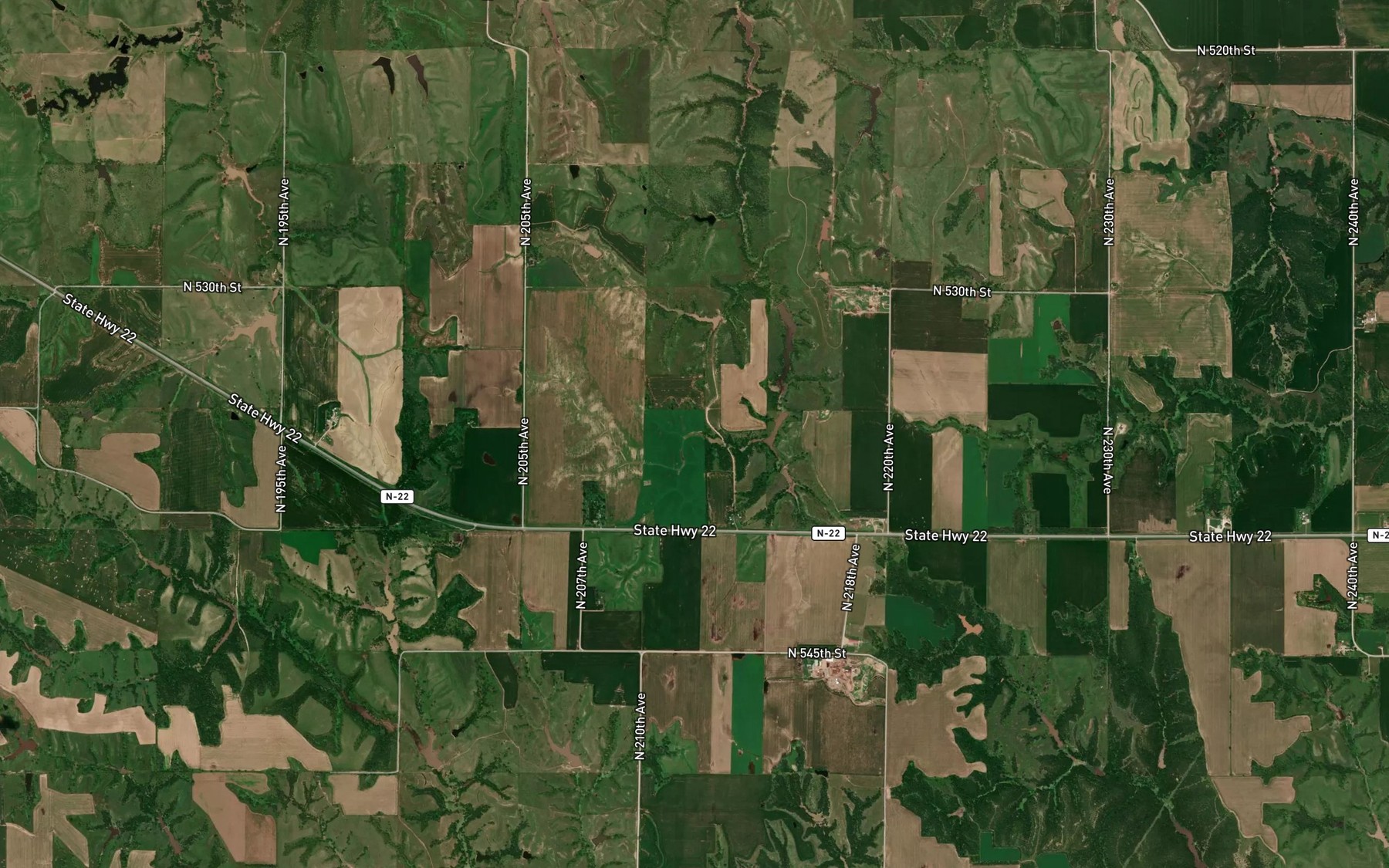Satellite map of the Voichahoske Reservoir