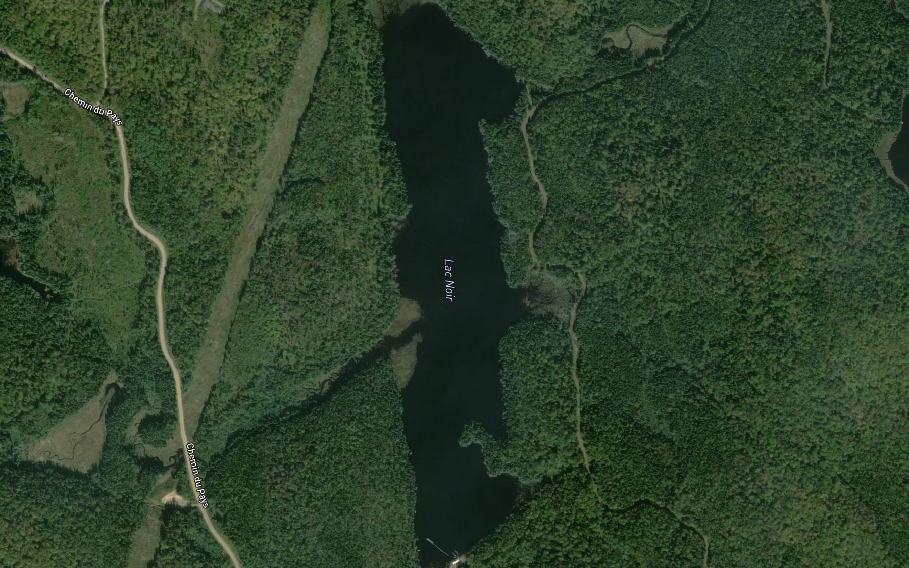 Satellite map of the Lac Noir