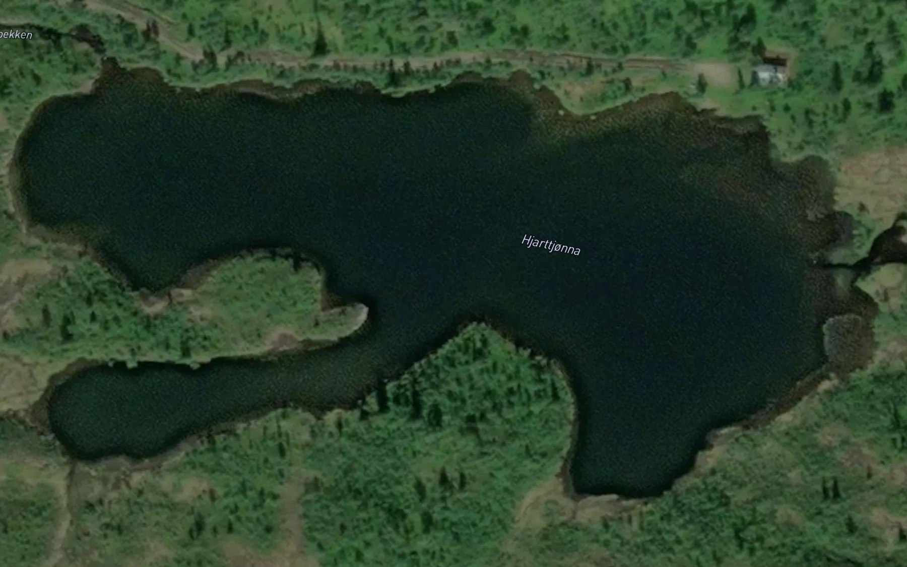 Satellite map of the Hjarttjorn