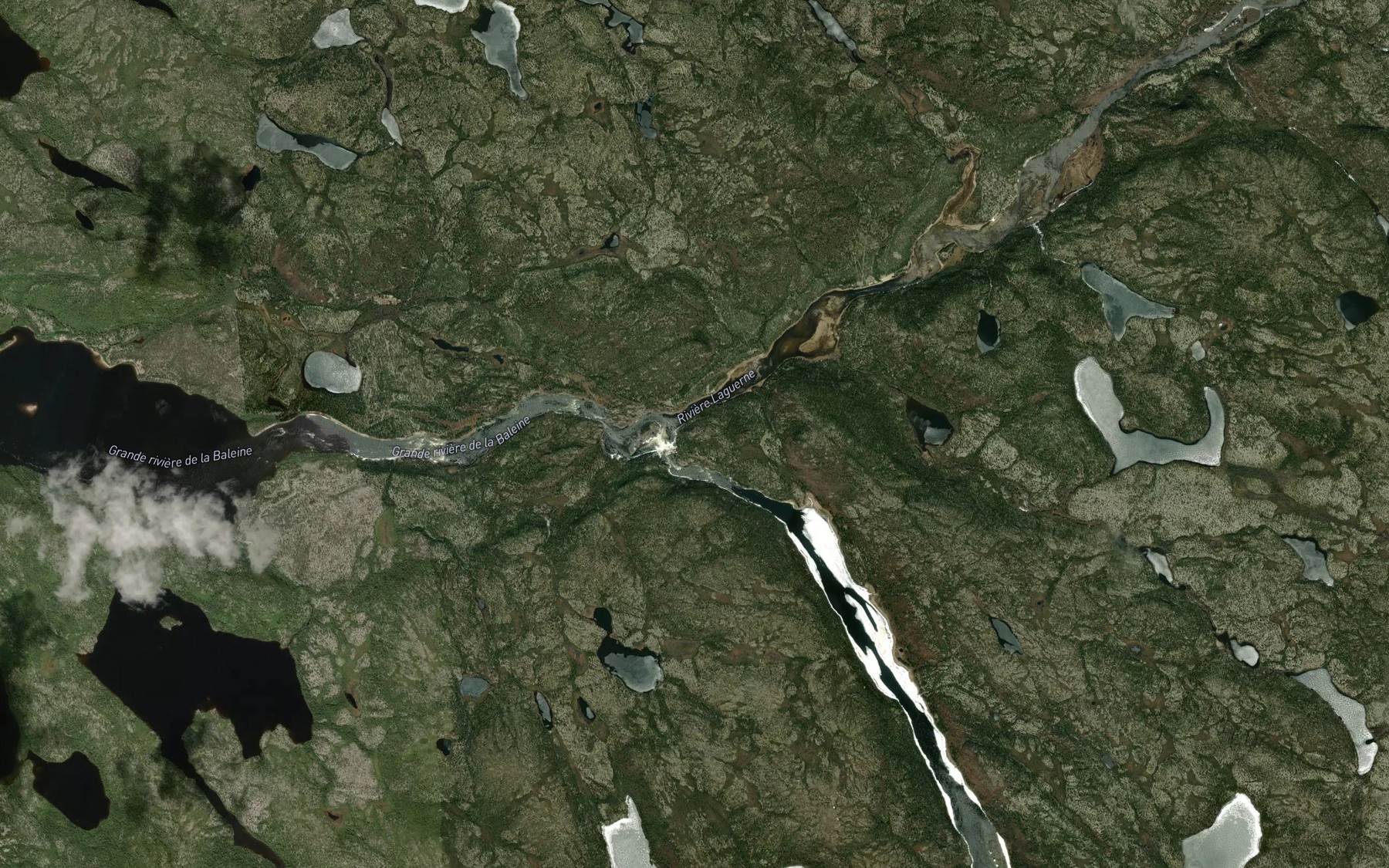 Satellite map of the Riviere Laguerne