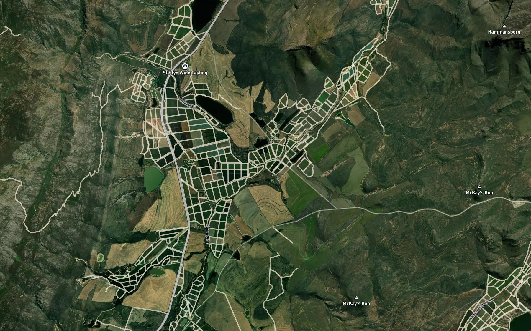 Satellite map of the Ratelrivier