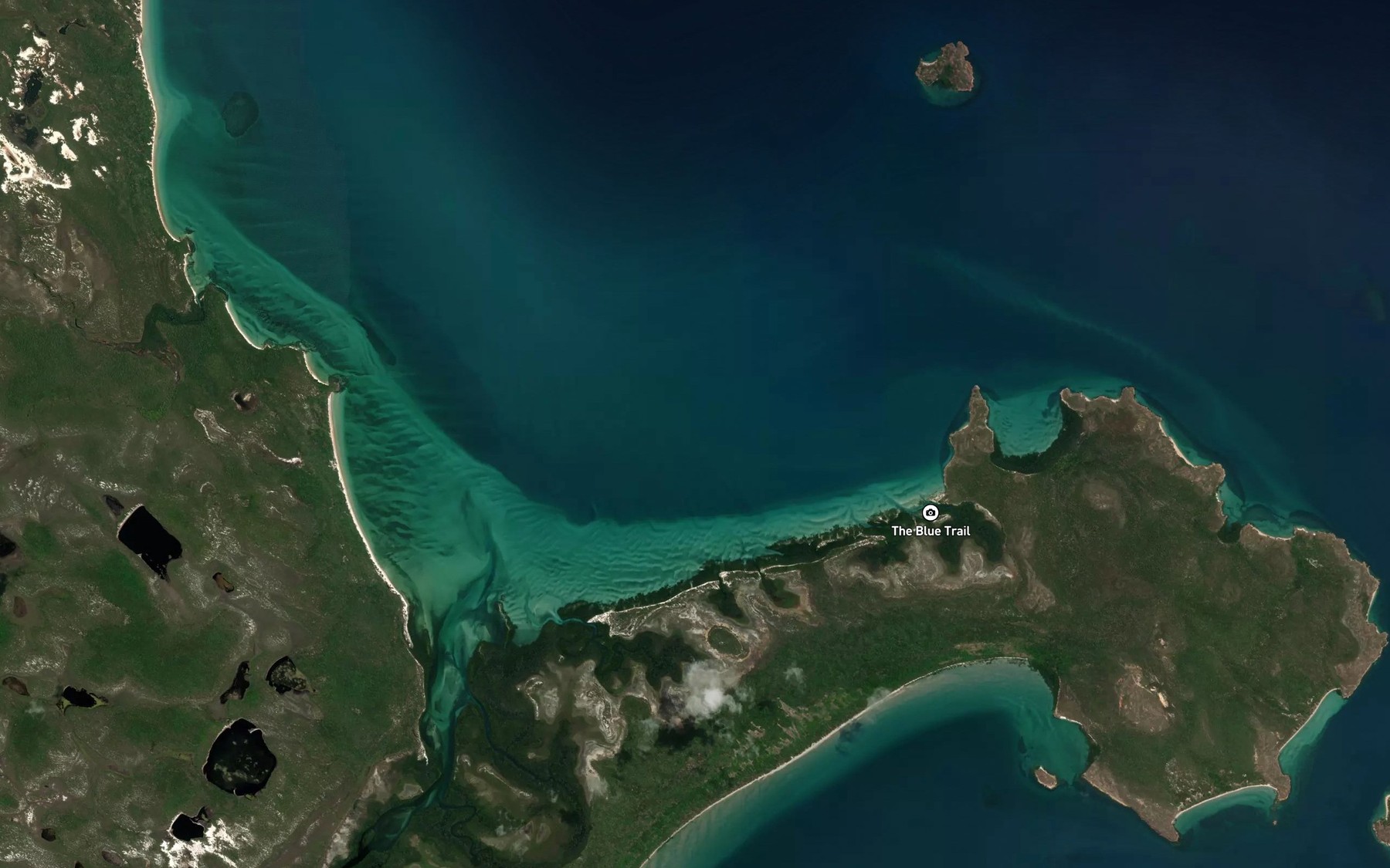 Satellite map of the Margaret Bay