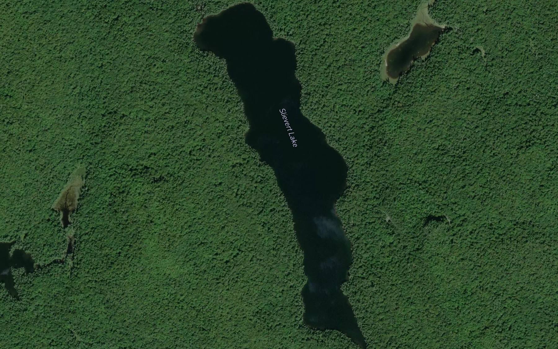 Satellite map of the Slievert Lake