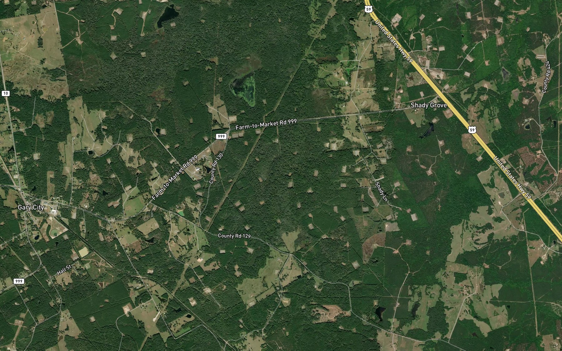 Satellite map of the Henderson Creek