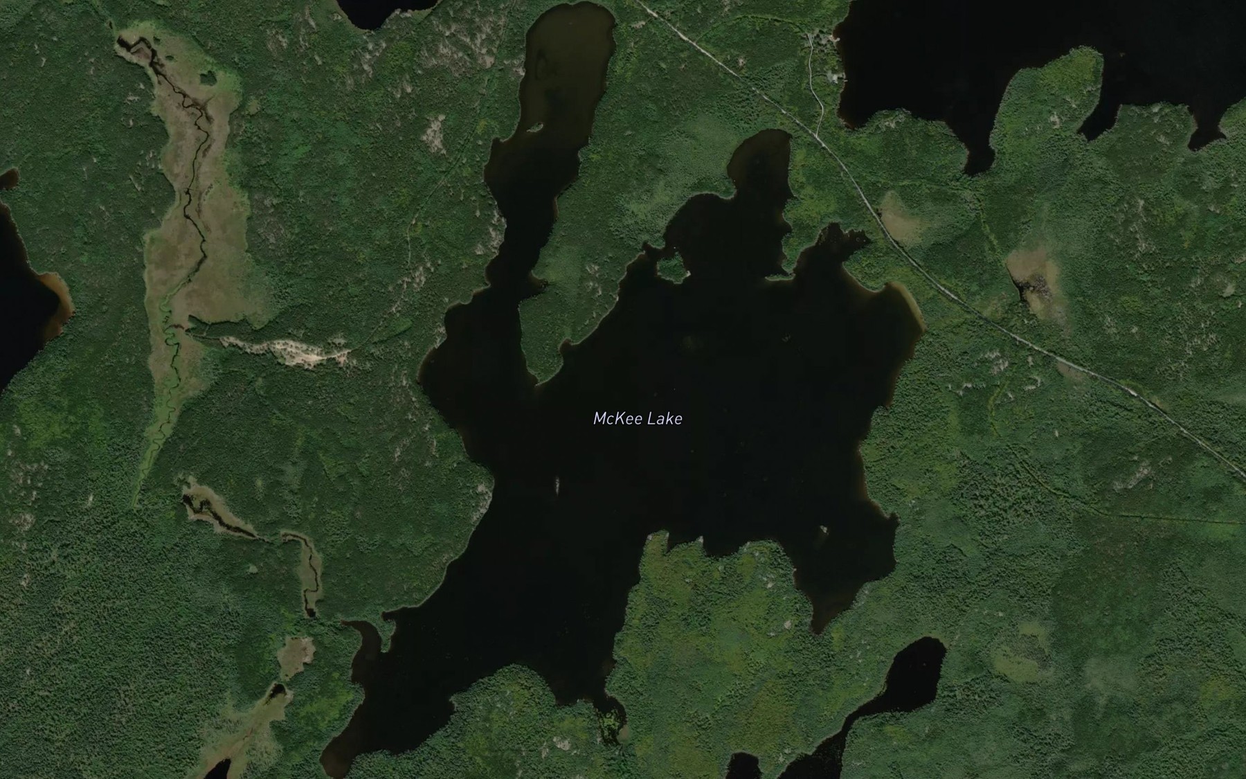 Satellite map of the McKee Lake