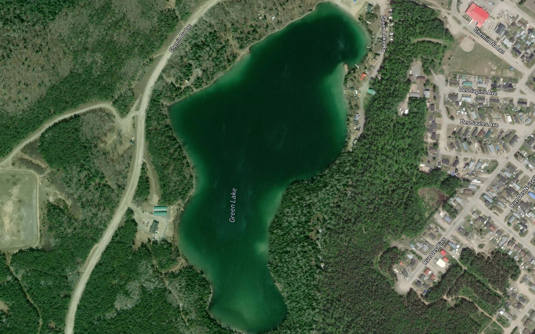 Satellite map of the Green Lake