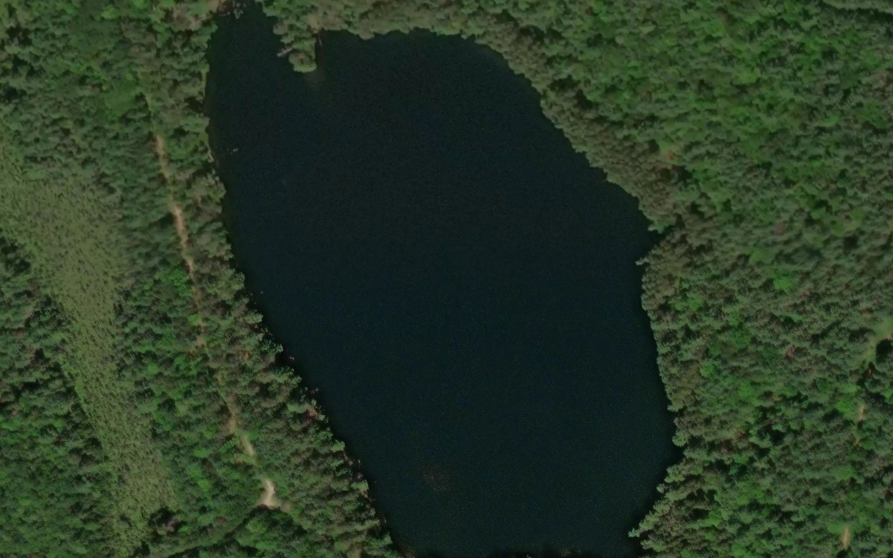 Satellite map of the Crystal Pond