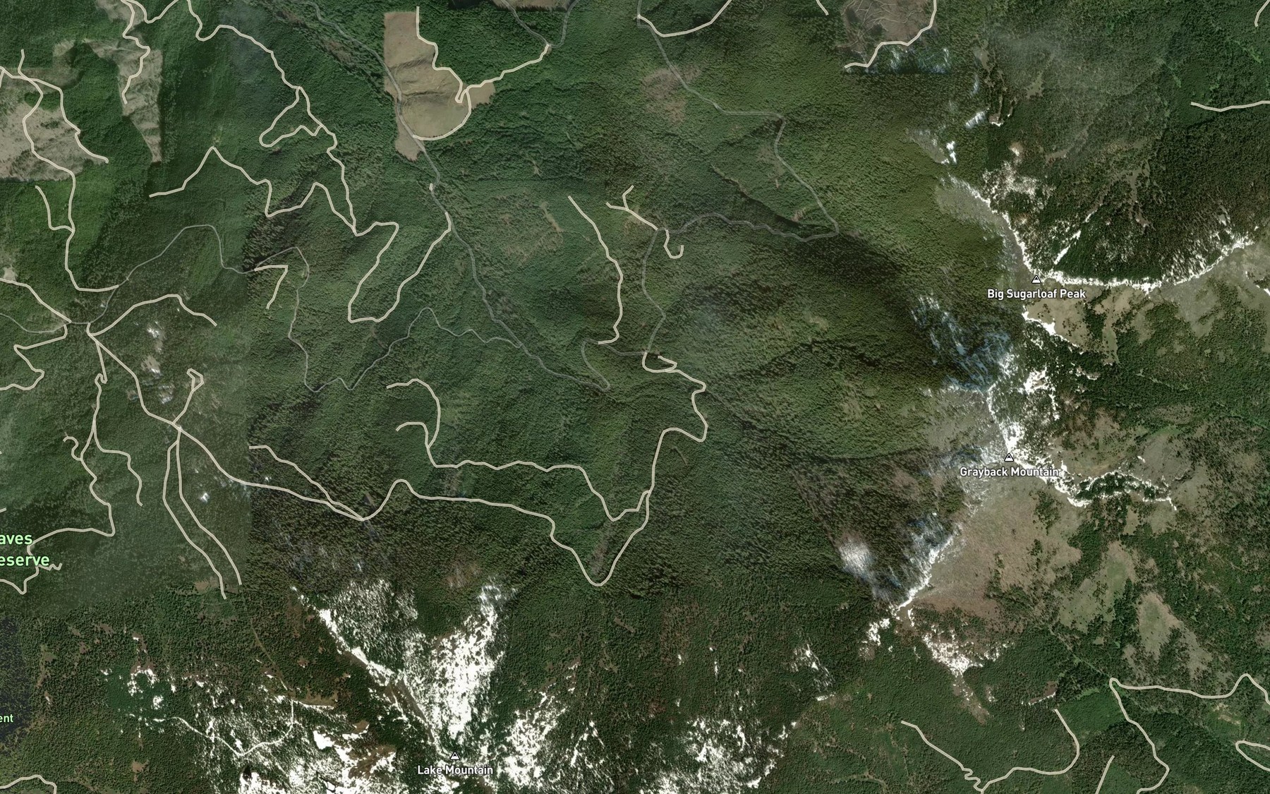 Satellite map of the Little Creek