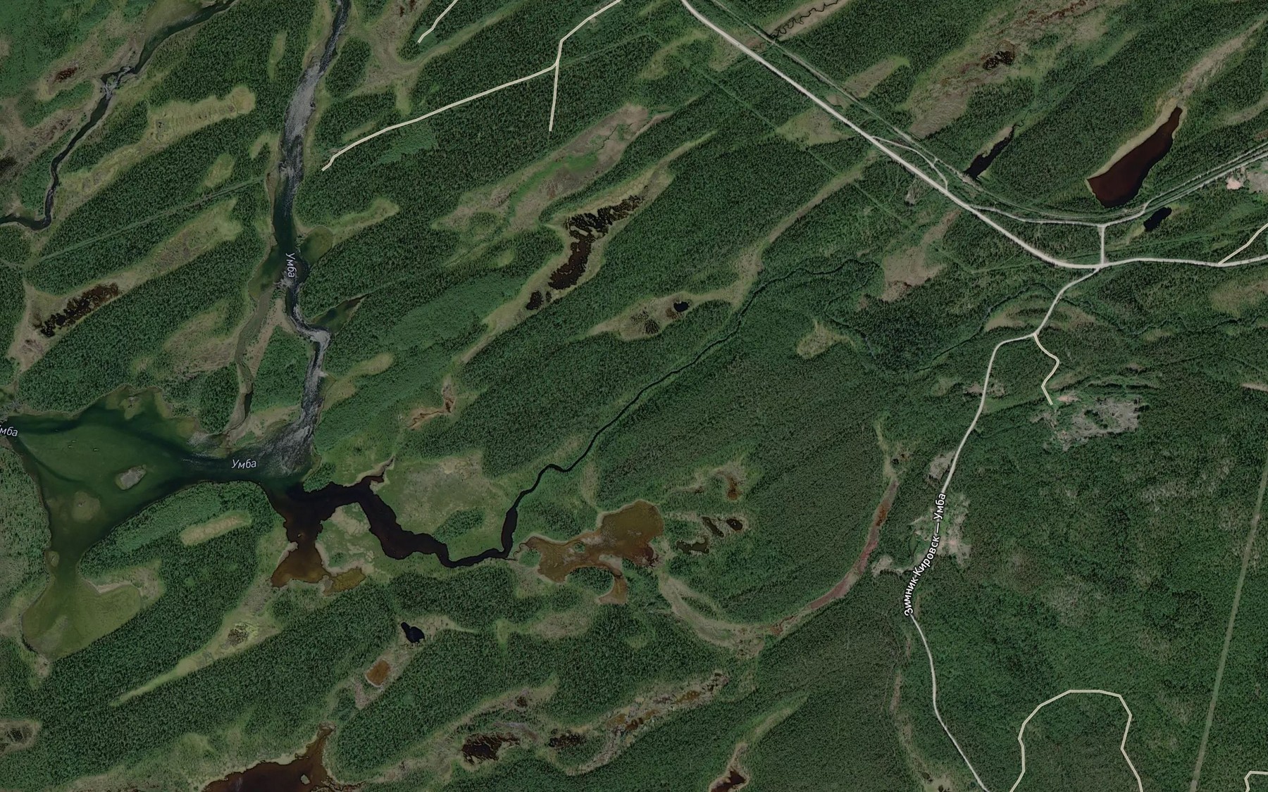 Satellite map of the Khariusnaya