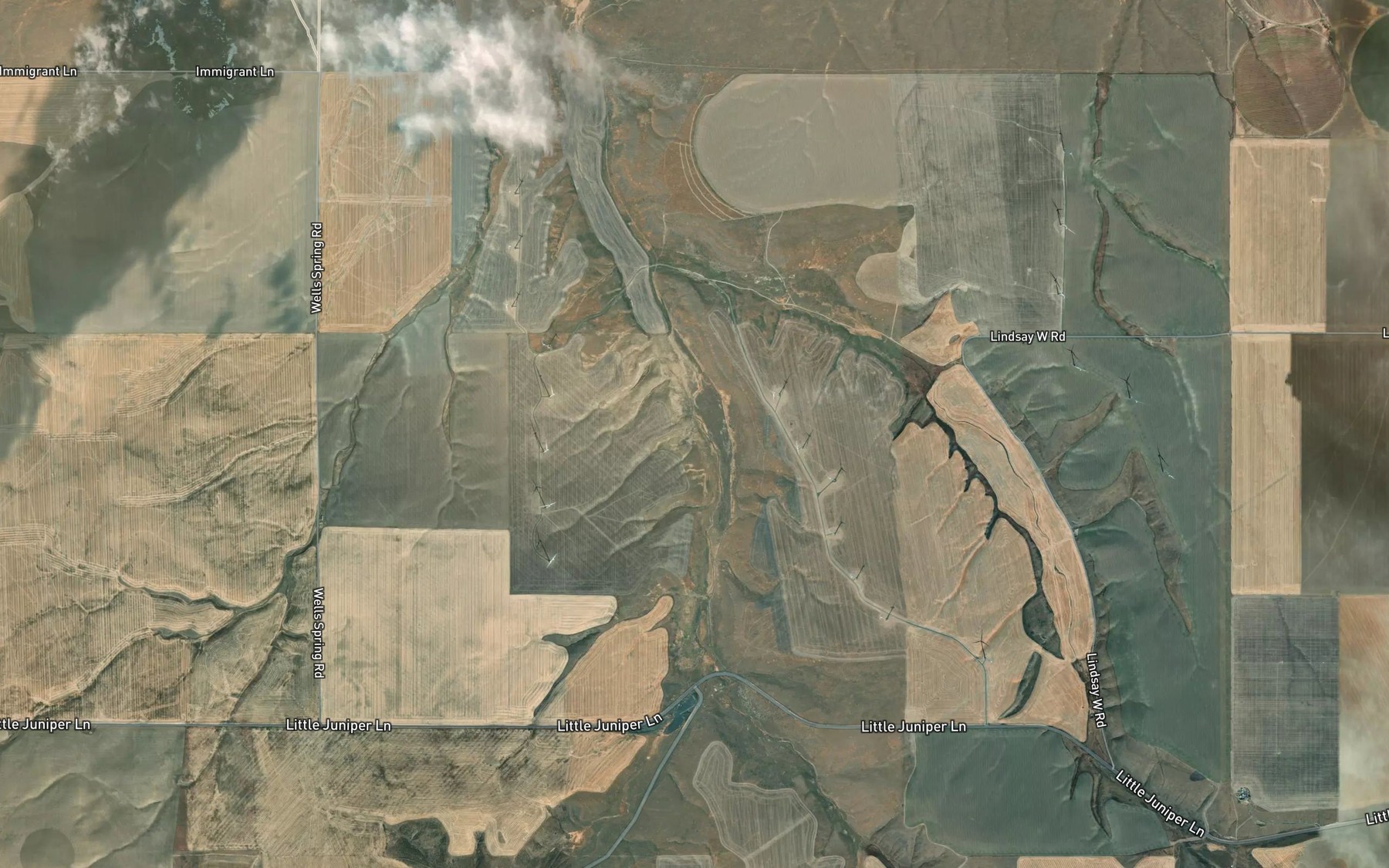 Satellite map of the McDevitt Springs