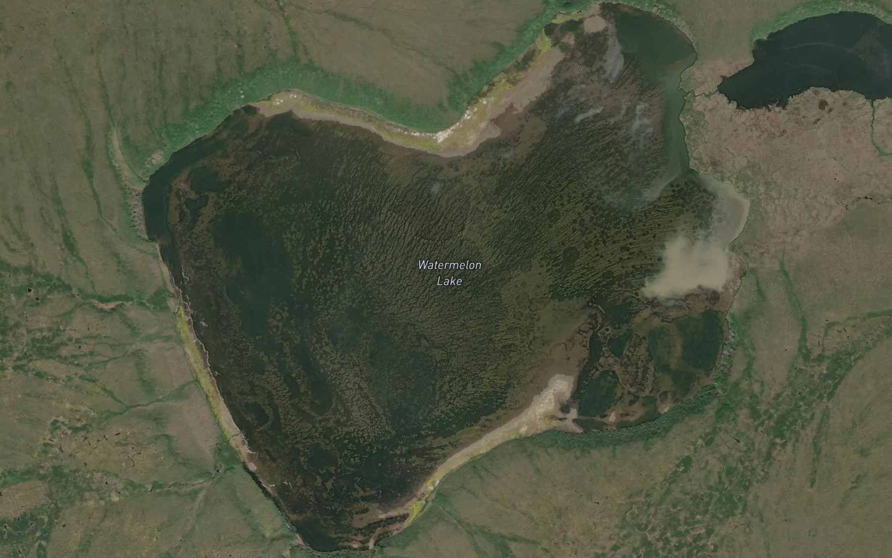 Satellite map of the Watermelon Lake