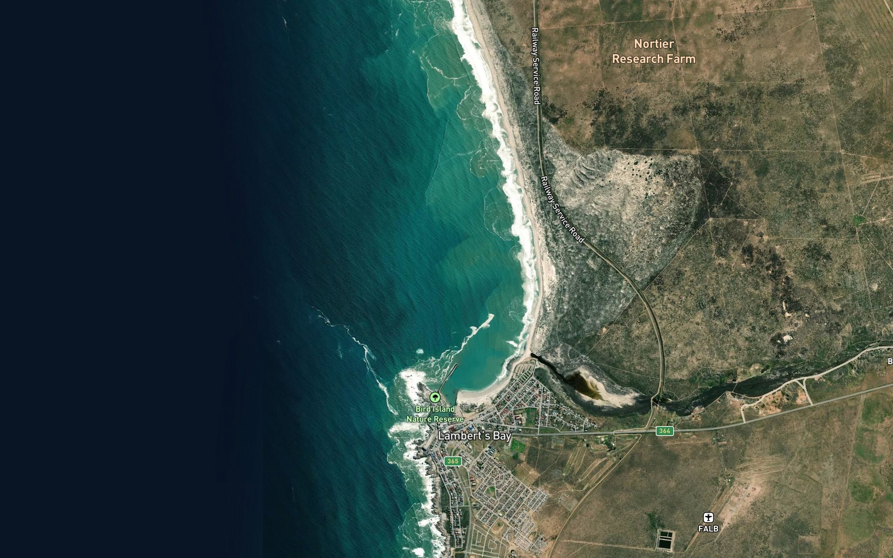 Satellite map of the Lambert's Bay