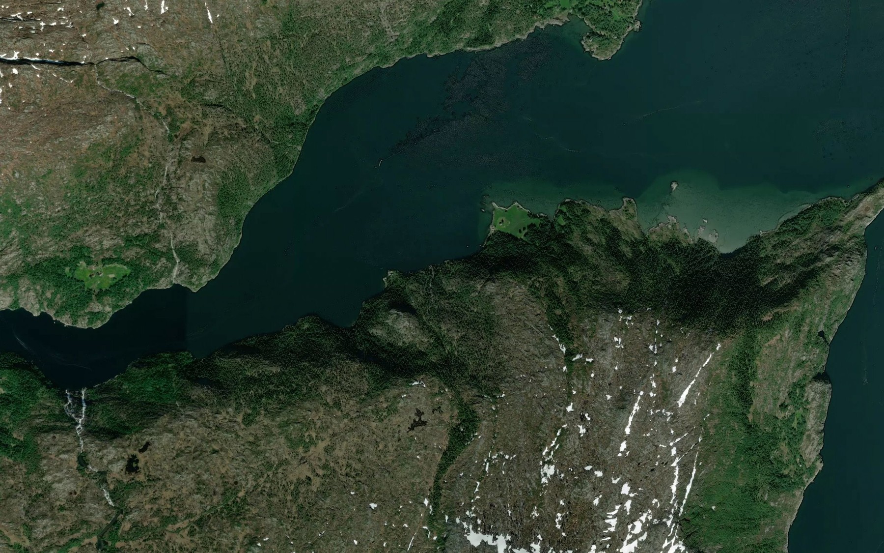 Satellite map of the Flataga