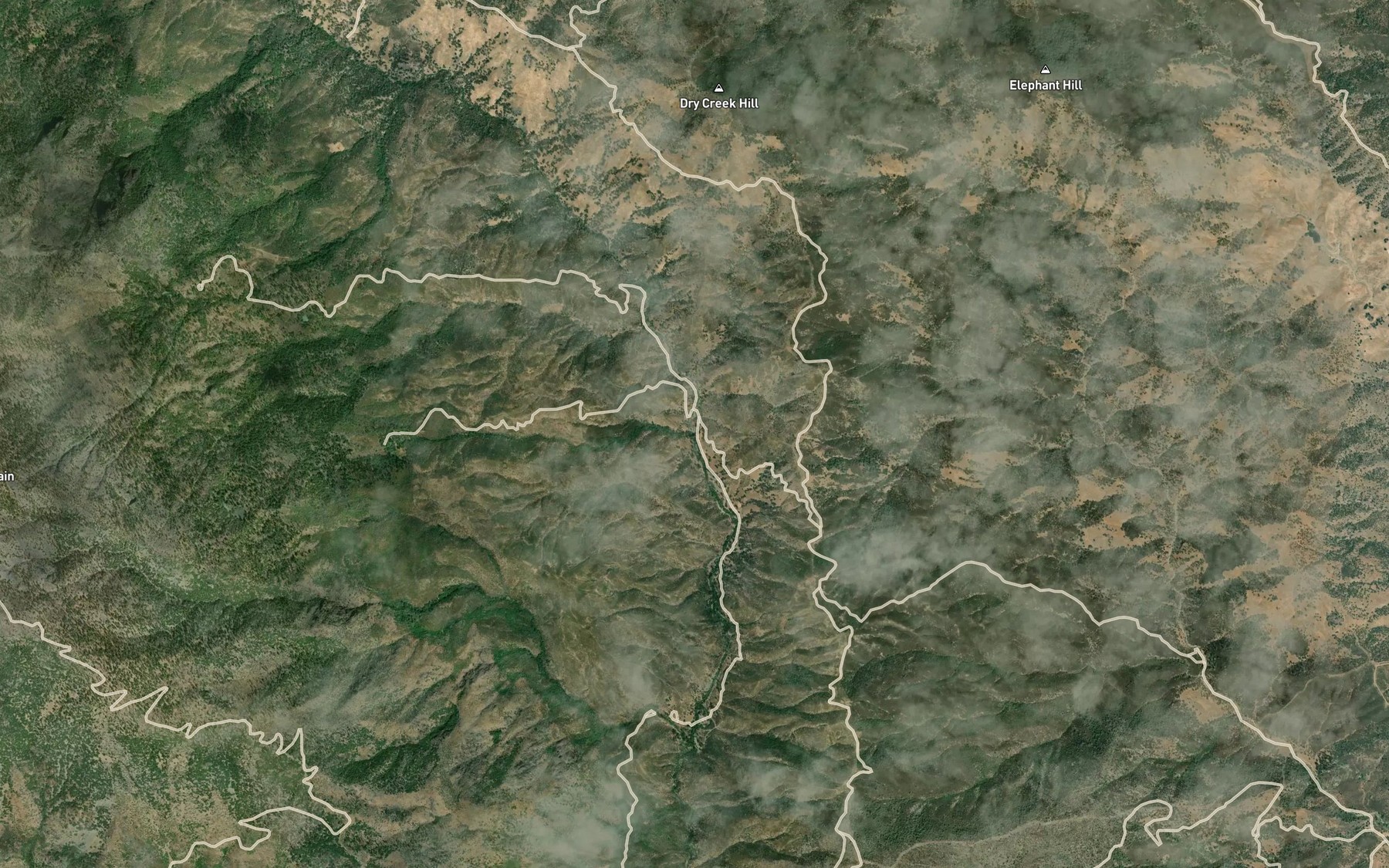 Satellite map of the Ida Creek