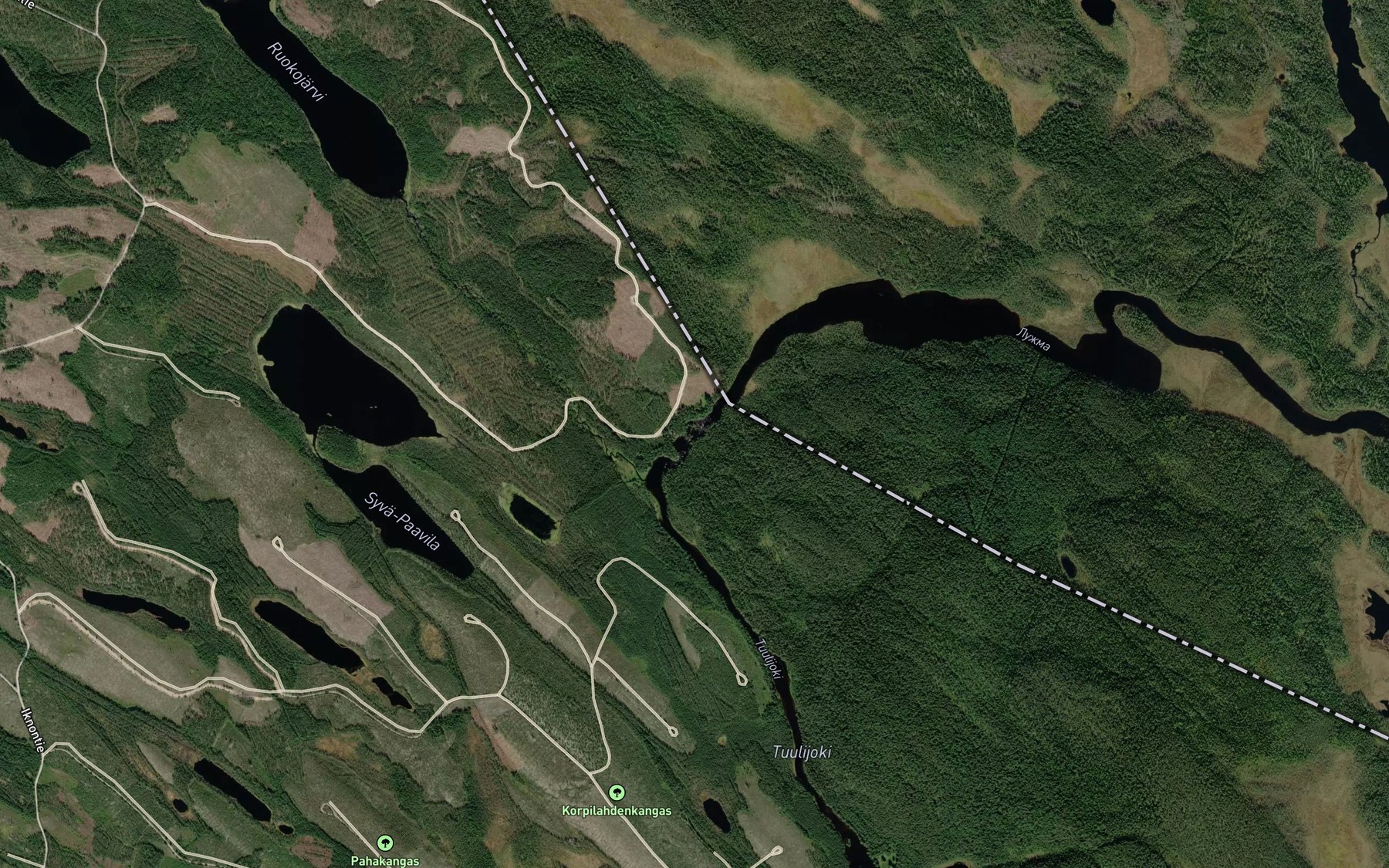 Satellite map of the Aittokoski