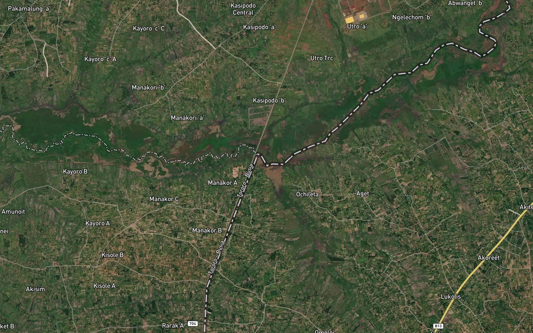 Satellite map of the Chakoli