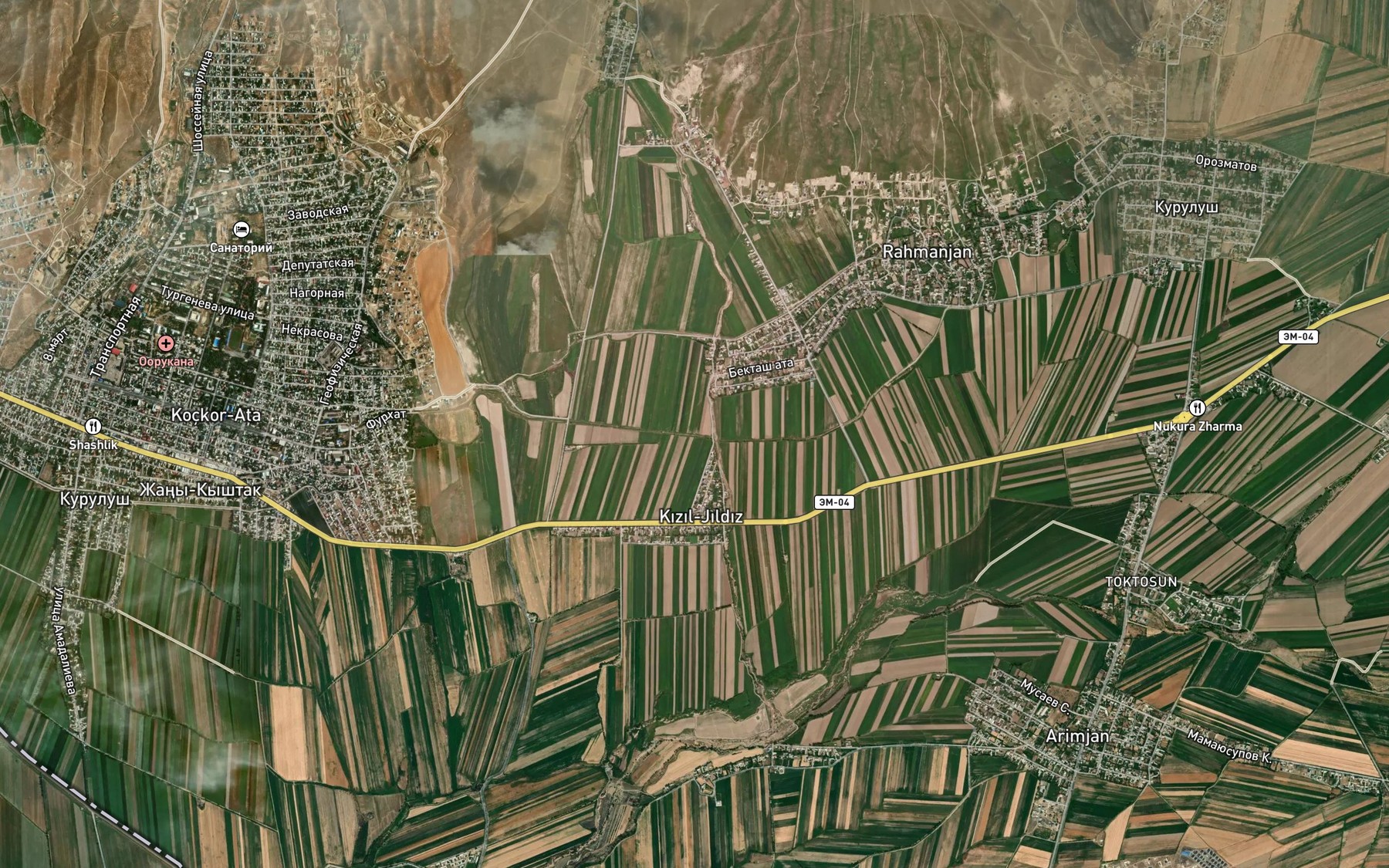 Satellite map of the Keklikuchar