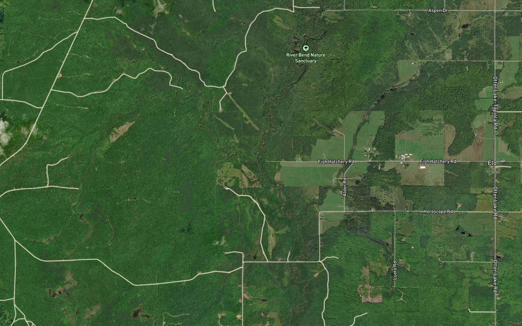 Satellite map of the North Branch Bear Creek