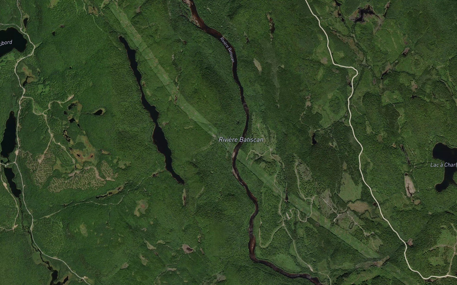 Satellite map of the Rapides de la Sauvagesse