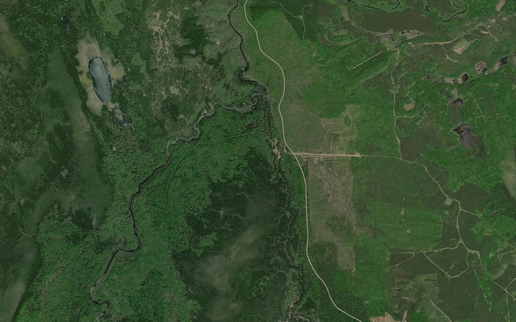 Satellite map of the Nonwatin Rapids