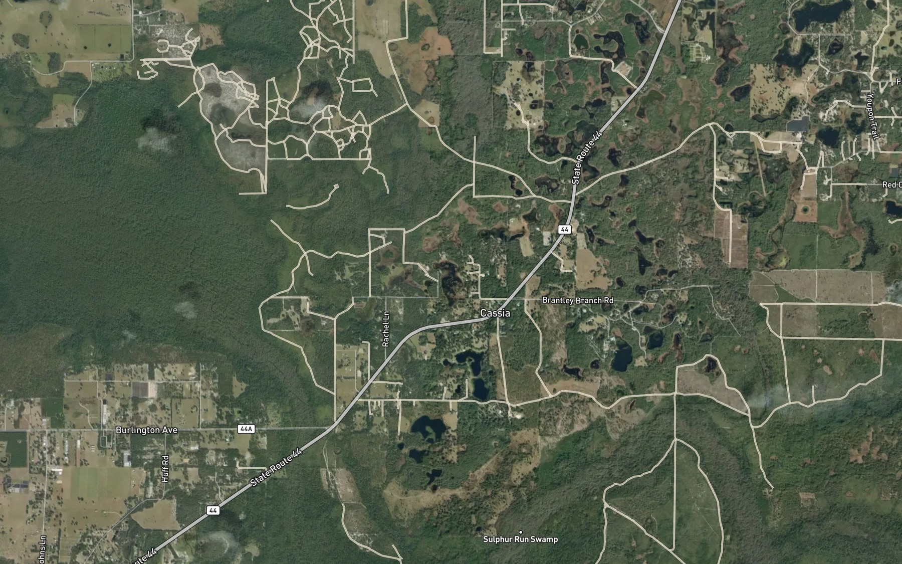 Satellite map of the Walker Pond