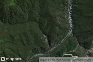 Satellite map of the Mohaka River