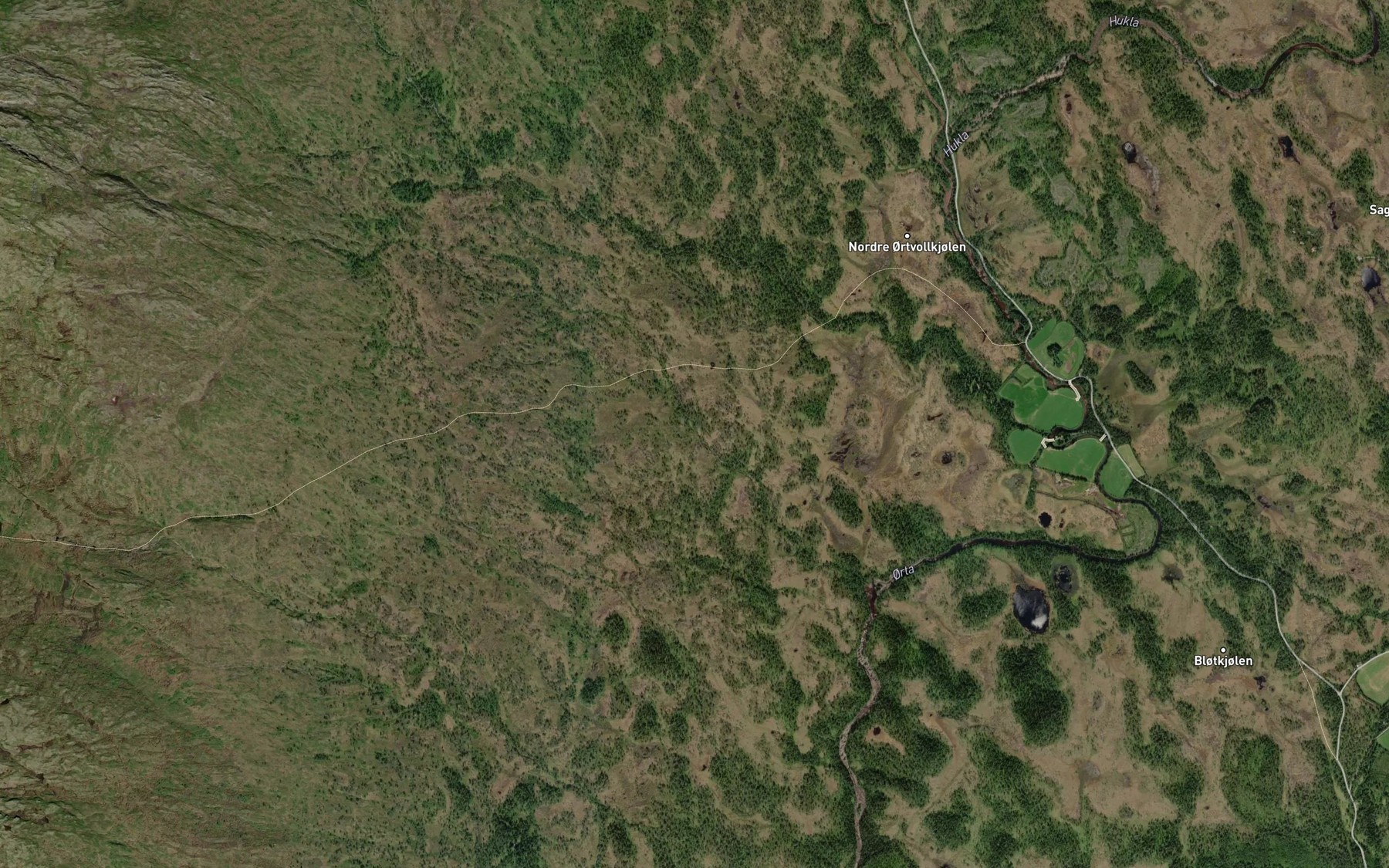 Satellite map of the Kjolbekken