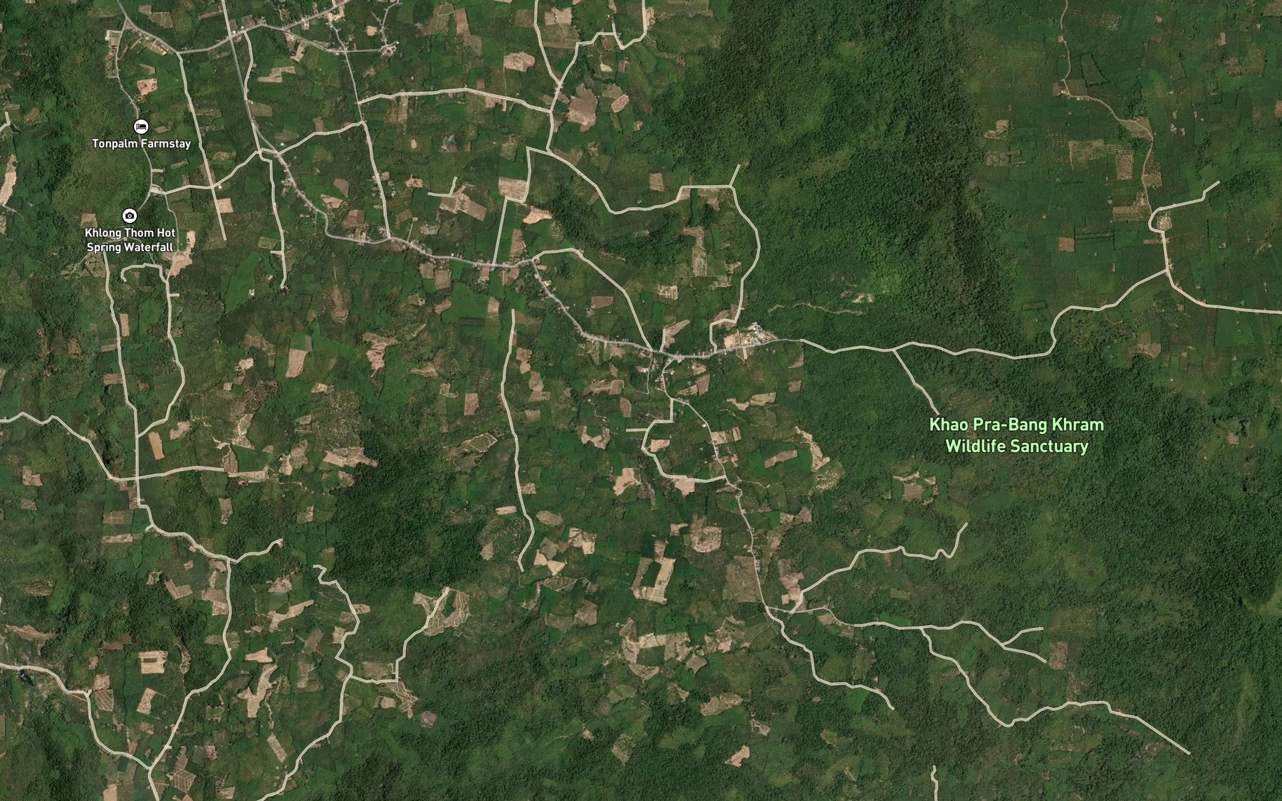 Satellite map of the Huai Bang Ngai