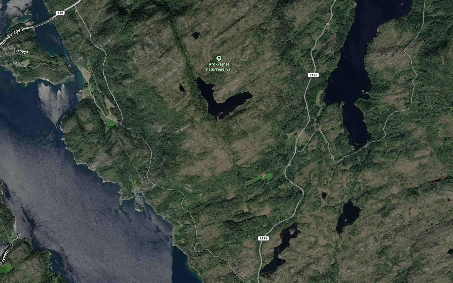 Satellite map of the Krokvassbekken