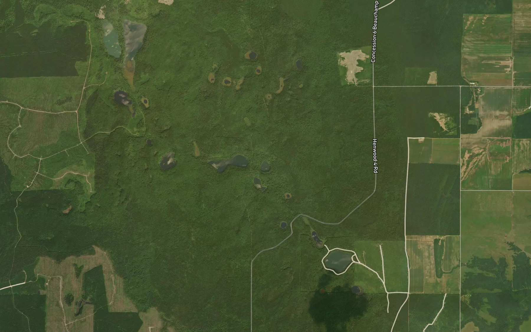 Satellite map of the Lost Lake