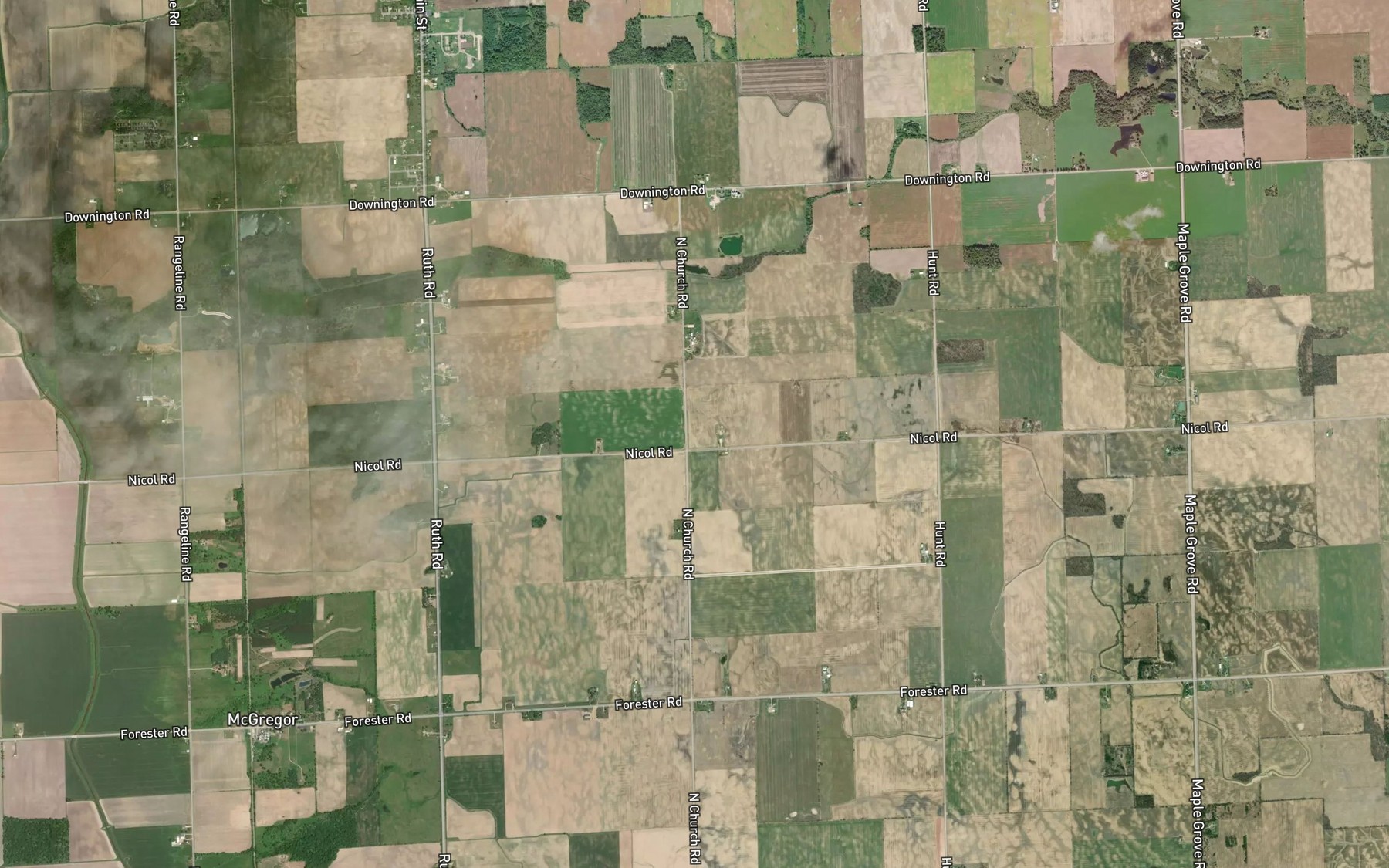 Satellite map of the Ogden Norton Drain
