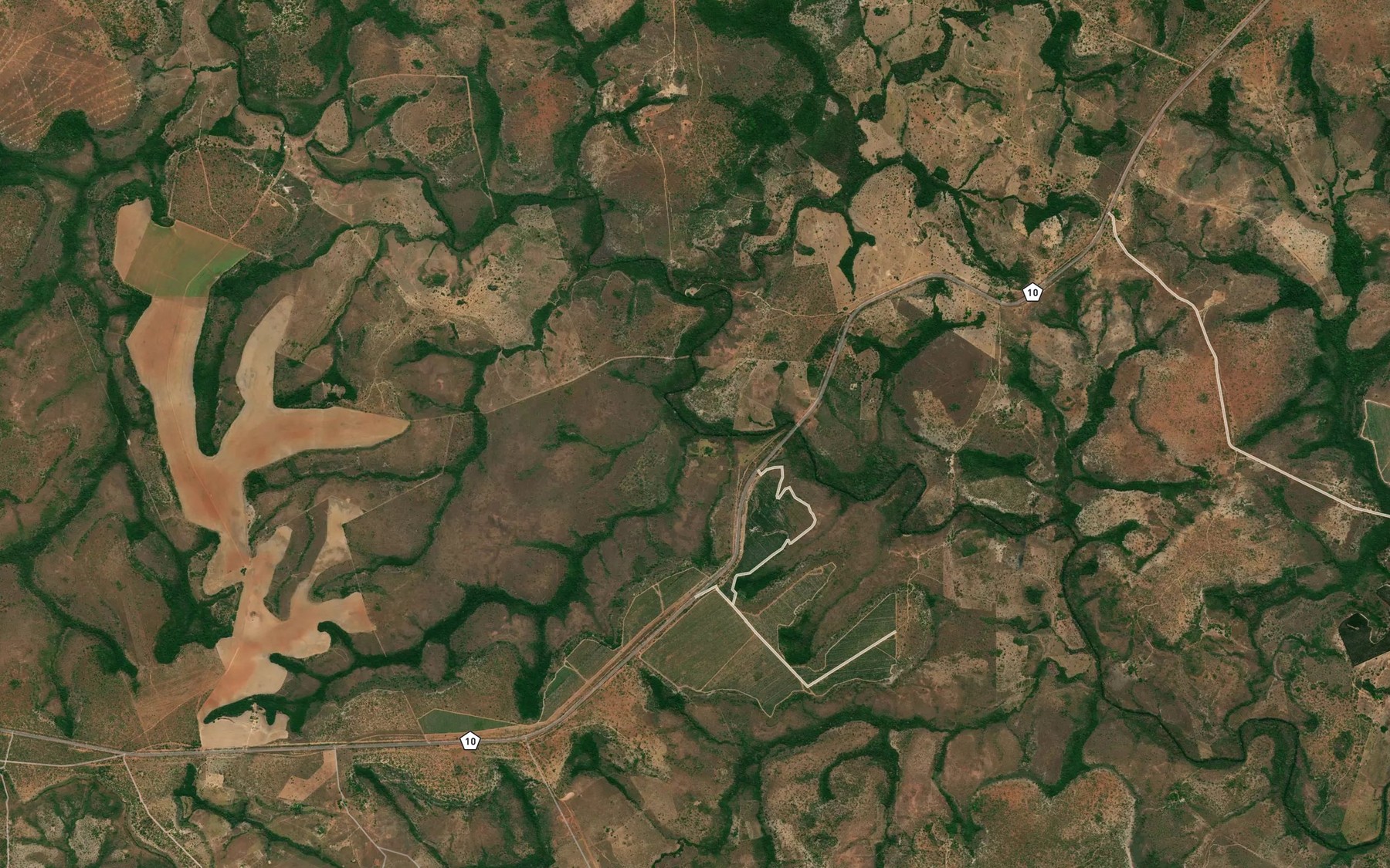 Satellite map of the Corrego Taquarizinho