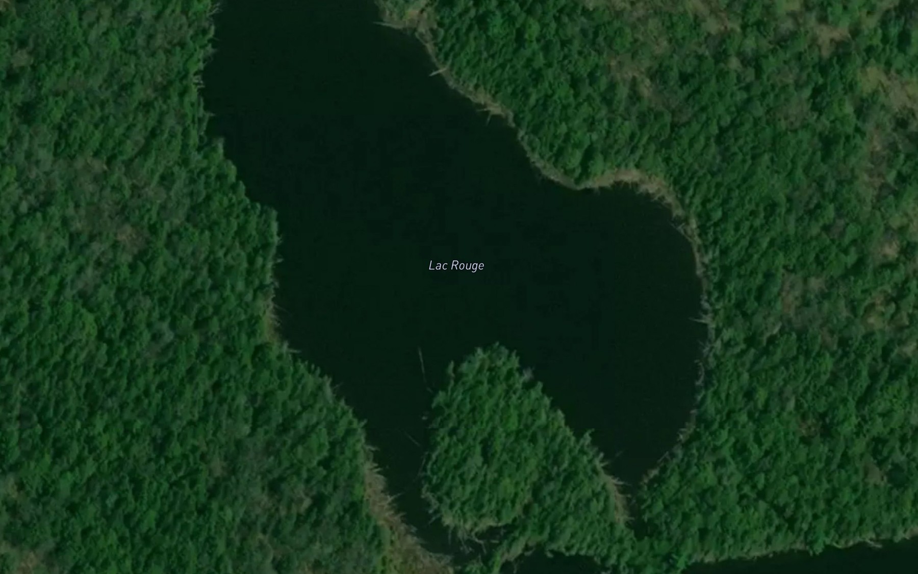 Satellite map of the Lac Rouge