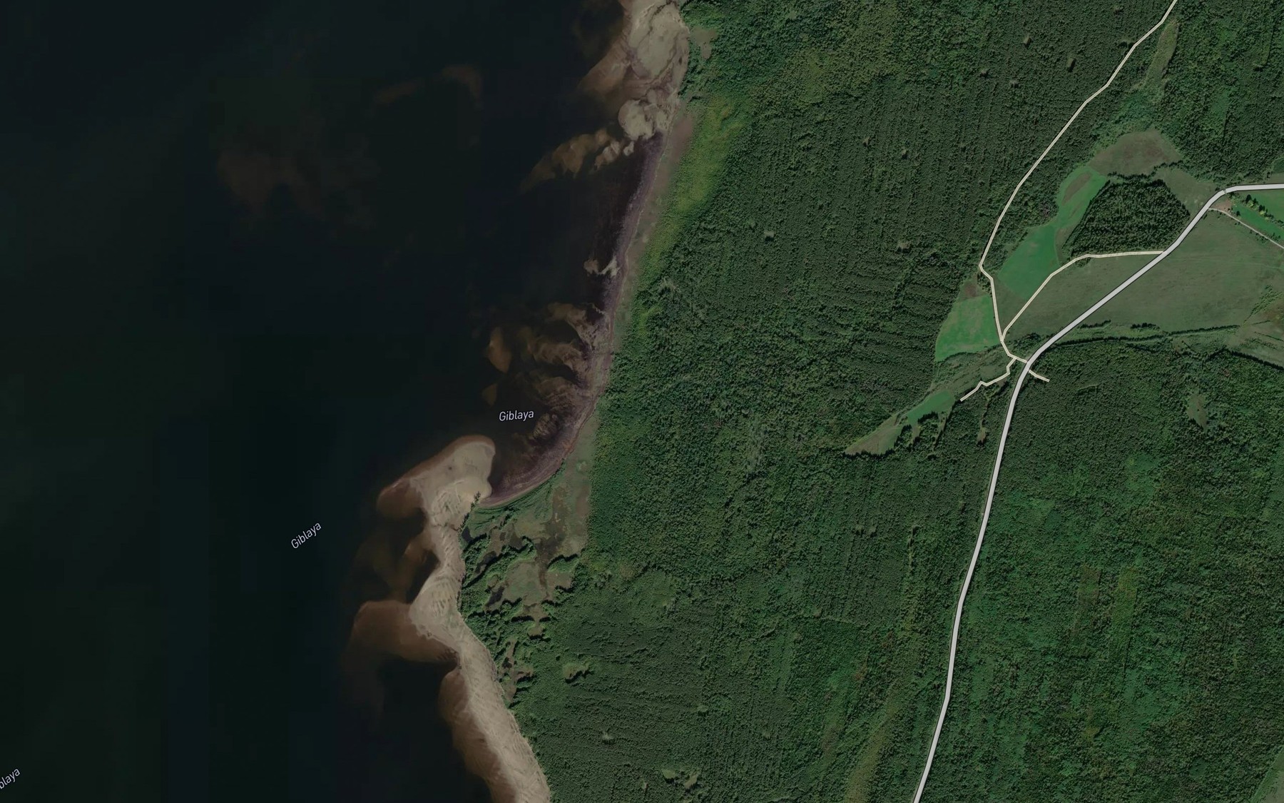 Satellite map of the Giblaya
