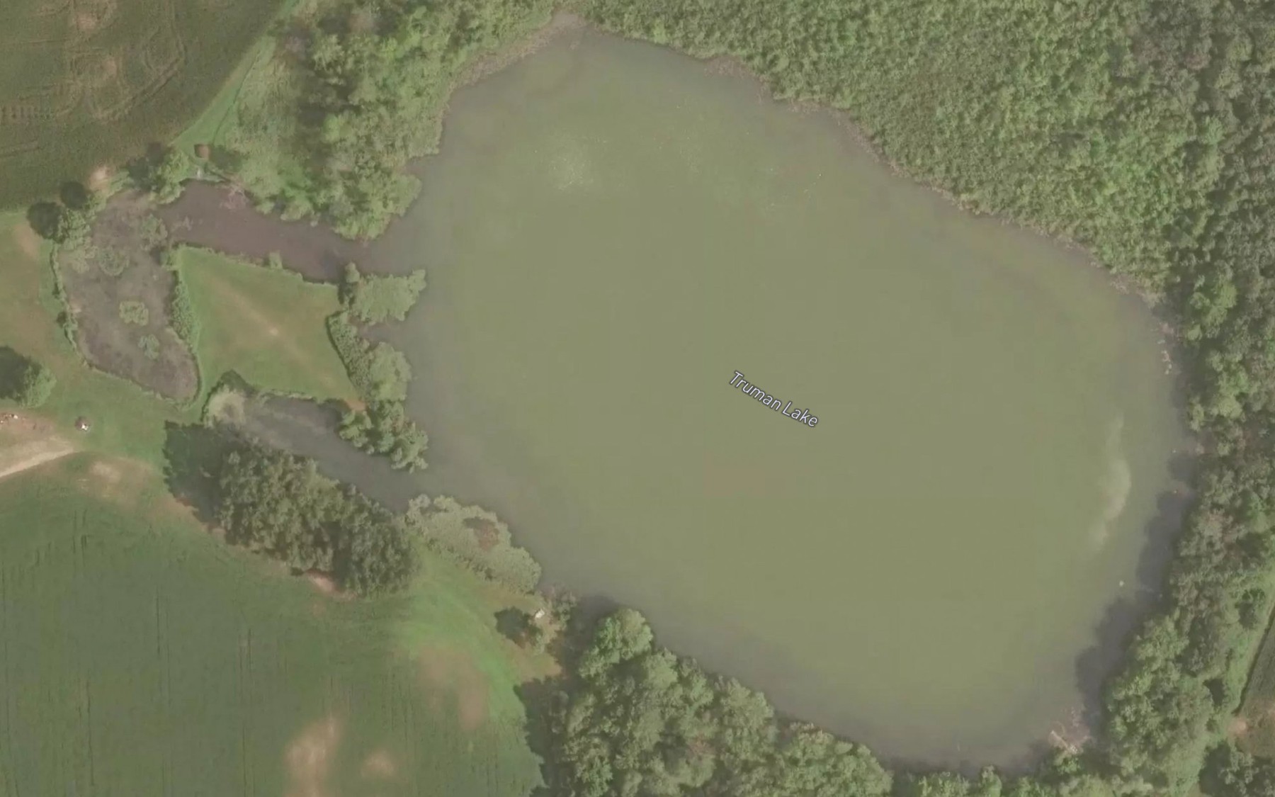 Satellite map of the Truman Lake