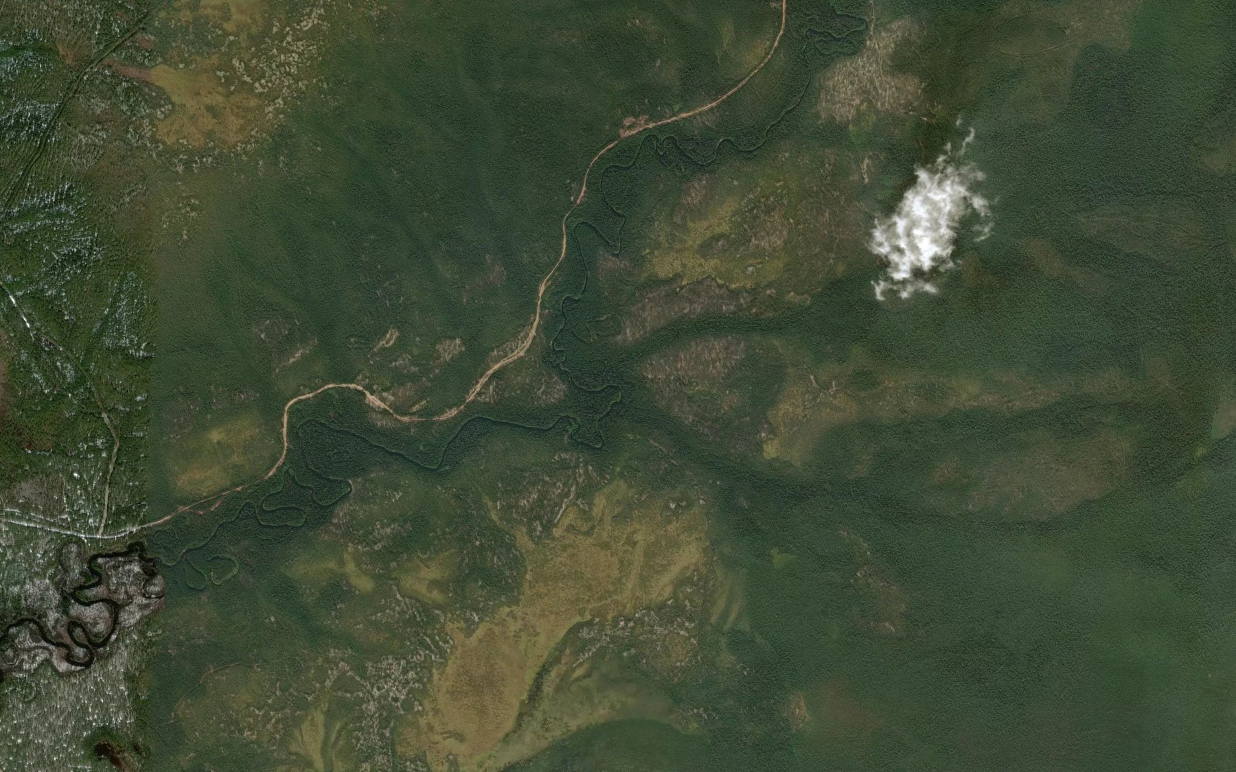 Satellite map of the Sherlyaga
