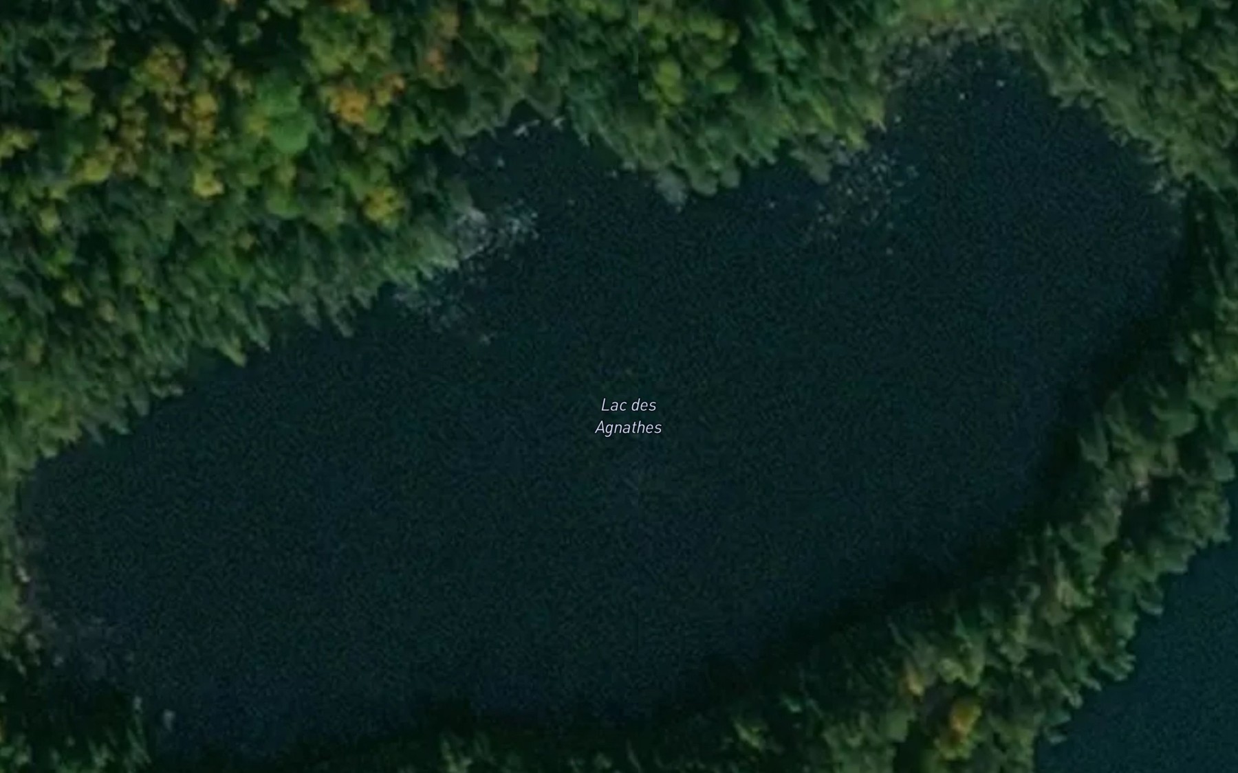 Satellite map of the Lac des Agnathes