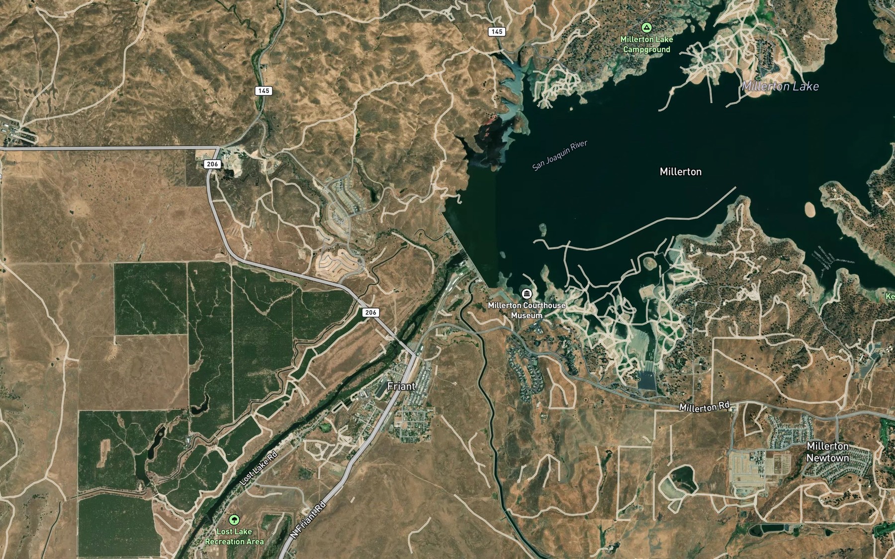 Satellite map of the Cottonwood Creek