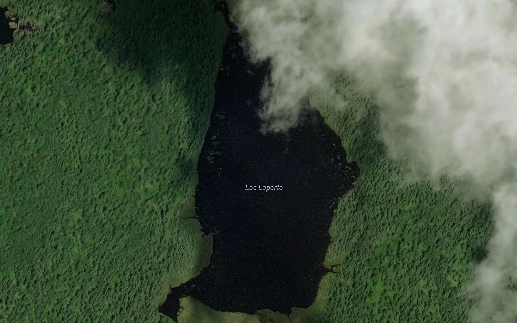 Satellite map of the Lac Laporte