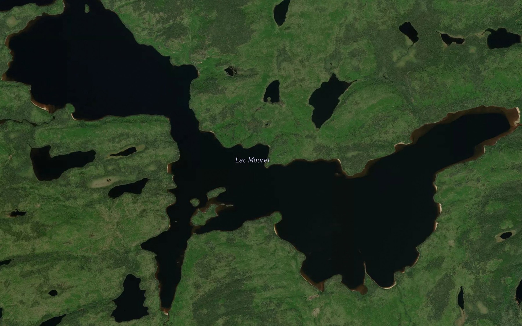 Satellite map of the Lac Mouret