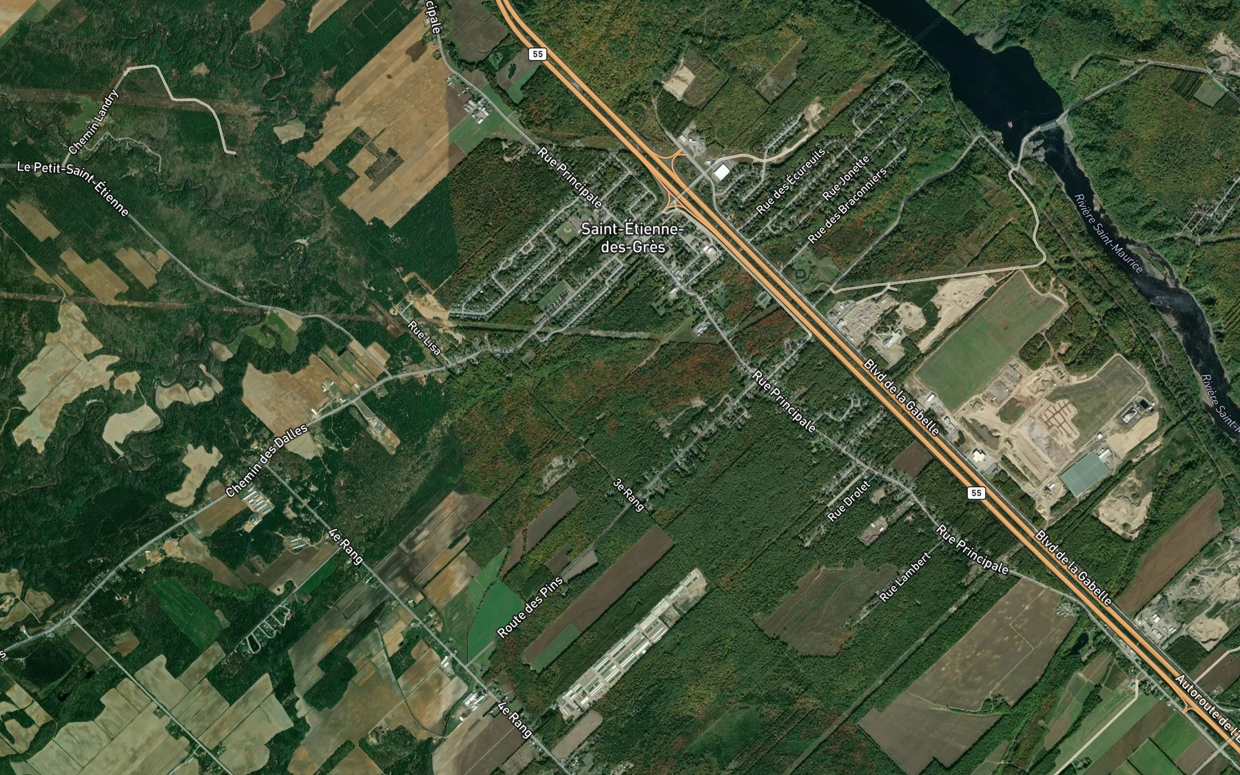 Satellite map of the Cours d'eau Duplessis