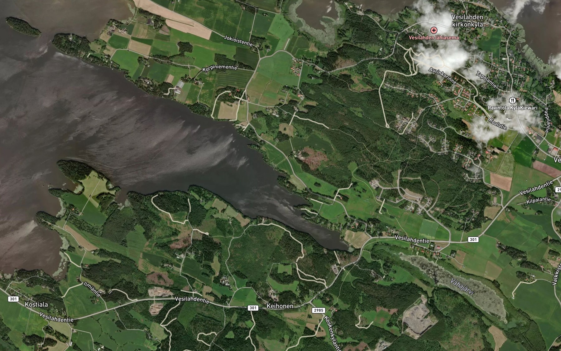 Satellite map of the Mustalahti