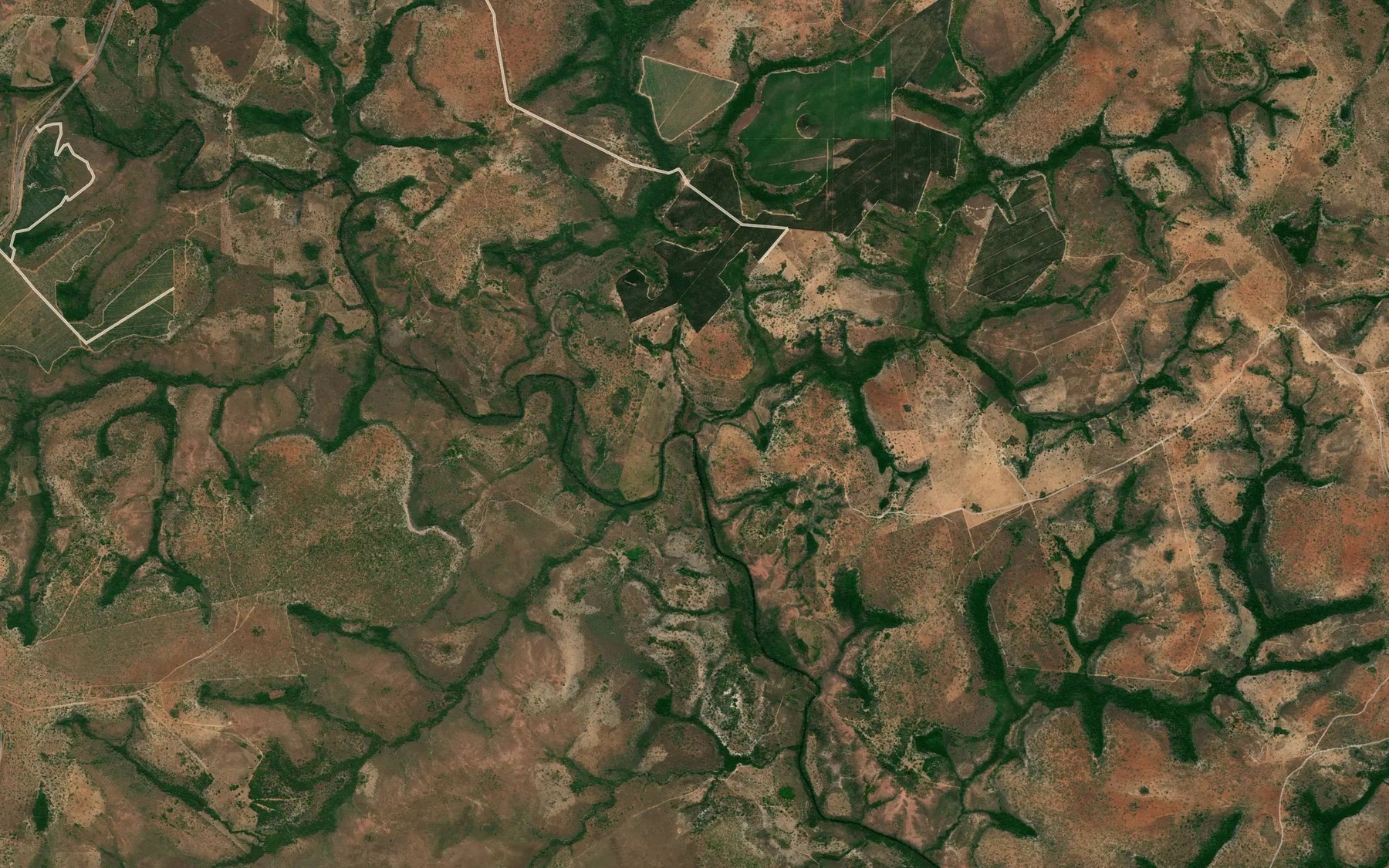Satellite map of the Corrego Lajeado